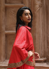 Red And Gold Cape AnarkaliIMG_0736 copy